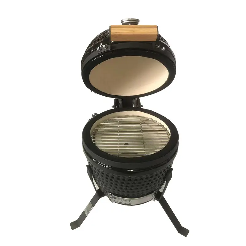 Grill im Freien Grill Holzkohle Rauch ofen Runder Keramik grill American Outdoor Mini Holzkohle ofen