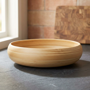 Bol en bambou fait main, design minimaliste, bois non traité, artisanat, service alimentaire, vaisselle de cuisine, saladier, design unique, prix bas - Product Image 1