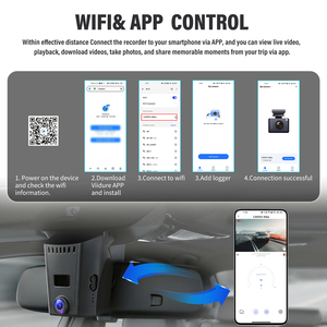 Cámara para Auto Podofo <span class=keywords><strong>HD</strong></span> 4K para BMW Serie 5/7 2018-2023, Caja Negra DVR con WiFi, Plug & Play, Visión Nocturna, Grabación en Bucle, Sensor G, ODM - Product Image 3