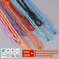 Cordons de serrage réfléchissants en polyester en gros, cordons tressés personnalisés pour sweats à capuche, cordons de 5 mm pour vêtements