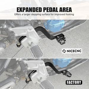 คันเบรกหลังอะลูมิเนียมพับได้ NICECNC สำหรับรถมอเตอร์ไซค์ Yamaha Tenere 700 ปี <span class=keywords><strong>2019</strong></span> 2020-2022 2023 2024 ชุดต่อขยายเบรก - Product Image 2