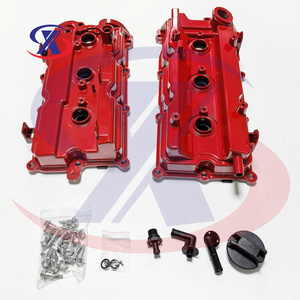 Couvre-culbuteurs en aluminium gauche et droit pour Nissan 2002-09 13264-8J113 & 13264-8J102 13264-7Y000 & 13264-7Y010 (laque <span class=keywords><strong>rouge</strong></span>) - Product Image 3