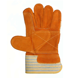 Guantes de seguridad de trabajo combinados de cuero dividido de vaca de Palma reforzada con forro de Palma de 10,5 pulgadas para hombres - Product Image 5