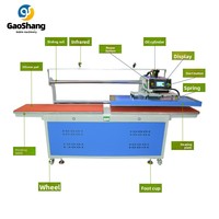 Mesin Press Transfer Panas Hidrolik Otomatis Dua Stasiun untuk Aplikasi Pakaian, Kaos, Spanduk, dan Rhinestone 110-220V