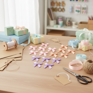 Xiying – Lot <span class=keywords><strong>de</strong></span> 40 nœuds en satin DIY <span class=keywords><strong>de</strong></span> 1,8 pouce pour décorations <span class=keywords><strong>de</strong></span> fête, idéal pour cadeaux <span class=keywords><strong>et</strong></span> faveurs festives - Product Image 6