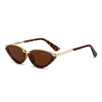 STORY QZ1323 Lunettes de soleil rétro demi-cerclées œil-de-chat pour femmes et hommes, monture métallique vintage, protection UV400, verres ovales rouge bordeaux
