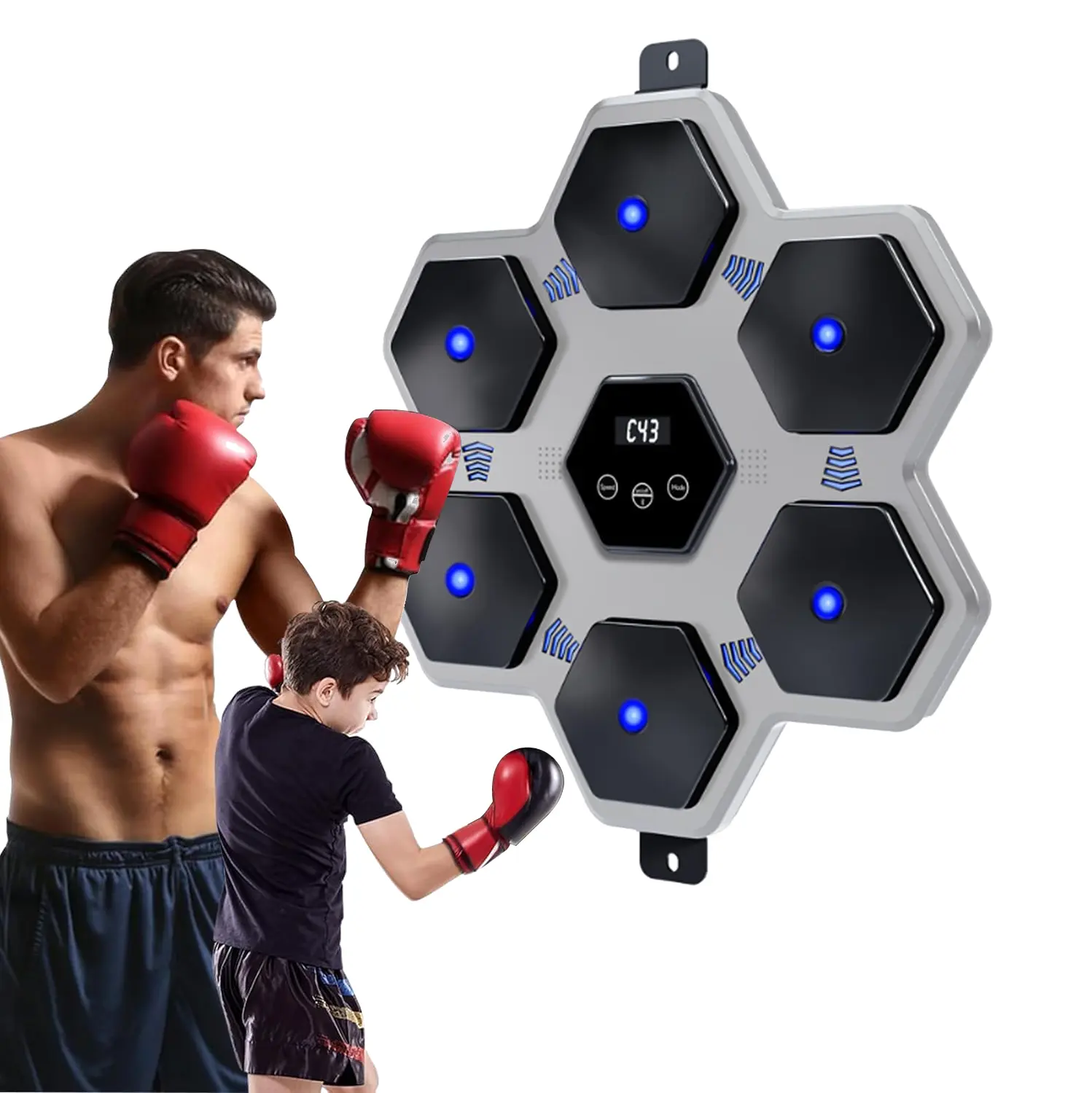 RS bersaglio di boxe elettronico manichino per allenamento Fitness muro bersaglio luce musica intelligente macchina da boxe per adulti
