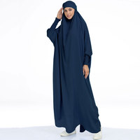 F054 # prière de Ramadan Jilbab Abaya pleine longueur simple dubaï turc modeste Khimar Hijab Abaya