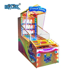 Clown Frenzy Foam Ball Hit Werfen Sie die Clown Alley Coin-op Bill Operated Kinder-Eltern Arcade Ticket Machine Spiel