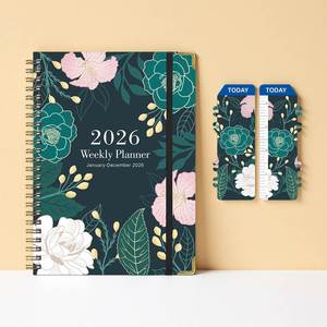 2026 Custom New A5 Size Hardcover Budget Gratitude Journal Planner Leather Saddle Stitched PP Daily Schedule Notebook - Product Image 4
