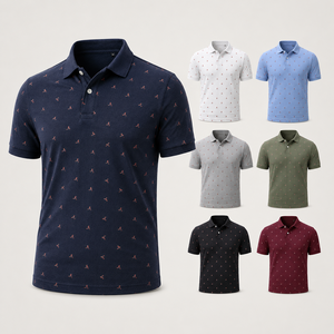 Polo de Golf Personalizado Premium para Hombre, Color Azul Marino, Bordado, de Alto Rendimiento, Absorbente de Humedad, Marca Privada, Ropa Corporativa OEM - Product Image 2
