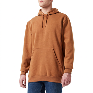 Sudadera con Capucha para Hombre, de Forro Polar, Color Sólido, con Bolsillo y Logotipo en la Manga Izquierda, Corte Regular, Estilo Casual para Otoño - Product Image 1
