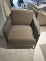 Fauteuil de détente moderne en tissu italien pour salon et appartement, mobilier de maison
