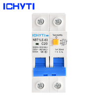Disjoncteur différentiel CHYT 1P+N 20A 30mA RCBO 6kA courbe C avec protection contre les surintensités 230V rail DIN