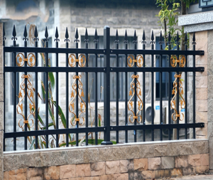 <span class=keywords><strong>Portail</strong></span> de jardin en acier VidaXL de style européen 1,75x4m noir à monter soi-même pour jardin, véranda, piscine, verger - Product Image 3