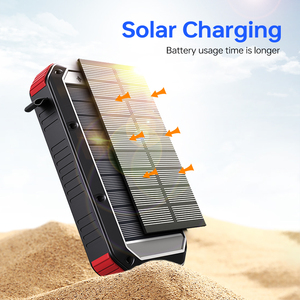 Eshine แบตสำรองพลังงานแสงอาทิตย์แบบพกพาไร้สาย 30000mah กันน้ำ 18W ชาร์จเร็ว พาวเวอร์แบงค์สำหรับเดินทาง พร้อมไฟ LED - Product Image 3