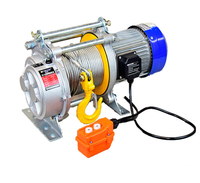 Palans de levage électriques pour chantier 500 kg, 1 tonne, 2 tonnes, avec câble de 30/60/100 m