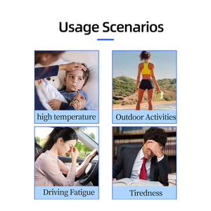 Campione libero febbre raffreddamento Gel Patch naturale a base di erbe Formula sicura per i bambini e gli adulti alleviare la stanchezza - Product Image 5