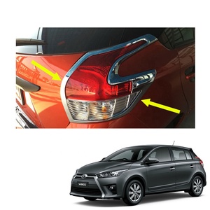 HIACE Home fortail ฝาครอบไฟโครเมี่ยม<span class=keywords><strong>2</strong></span>ชิ้นเหมาะกับ Toyota Yaris hatchback 2014 - 2017 - Product Image 1