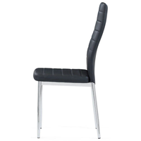 Chaise de salle à manger empilable durable en cuir PU moderne à dossier haut nordique pour la maison, l'hôtel, le restaurant, la cuisine, le banquet