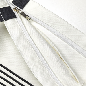 Bolsa de Compras de Algodón y Poliéster Blanca, Estilo Relajado, Asa Flexiloop, Parche de Ancla Náutica, Función de Seguridad, Opción de Logotipo Personalizado - Product Image 1