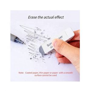 Stylo effaceur double tête en caoutchouc pour effacer l'encre des stylos à bille et les marques de crayons de couleur - Product Image 4