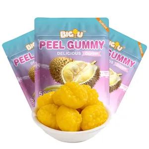 Offre Spéciale nouveau produit bonbons gommeux populaires saveur durian mini gelée de durian pelée bonbons gommeux