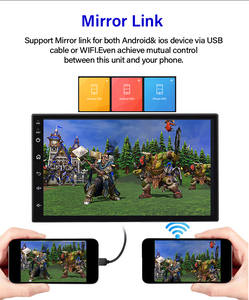 Chất Lượng Cao Đôi Din 7 Inch 1 + 16 Gam Màn Hình Cảm Ứng Xe Navigator Hệ Thống Đa Phương Tiện Best Music Player Android Car Video MTK8227 - Product Image 5