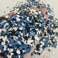 Fabricant de flocons de mica décoratifs en gros Revêtement de sol époxy Flocons de mica naturel Flocons époxy de couleurs mélangées