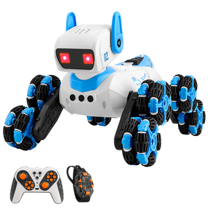 Robot chien RC intelligent <span class=keywords><strong>à</strong></span> 8 roues pour cascades, double commande, yeux LED, pulvérisation de musique, chien <span class=keywords><strong>mécanique</strong></span>, détection de geste tactile, <span class=keywords><strong>jouet</strong></span> pour enfant - Product Image 2
