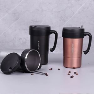 580Ml Double Wall Vacuum Travel <b>Mug</b> Tumbler Cups Stainless Steel <b>Insulated</b> Coffee <b>Mug</b> Coffee <b>Mug</b> With Handle Tubler Cups - Product Image 3