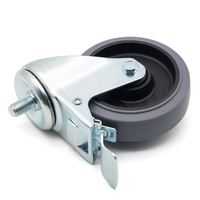 Roues pivotantes solides de 50 mm durables, toutes sortes, personnalisables, fabrication OEM, fourniture d'usine de roues en caoutchouc, plastique, PU, TPR, PP, PA pour chariot