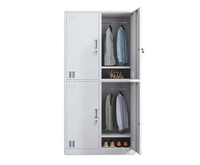 Armoire de rangement contemporaine en acier, casier personnel autoportant verrouillable, grande capacité, pour personnel et étudiants