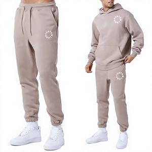 OEM Custom Logo <b>Men</b> Blank Heavyweight Hoodie and Sweatpants Set Manufacturer Oversized Blank Tracksuits for <b>Men</b> High Quality - Product Image 2