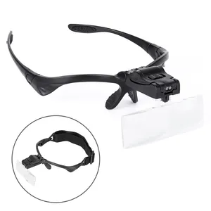 1.0X 1.5X 2.0X 2.5X 3.5X Adjustable Loupe Optical Lens Repair head wear led magnifying glass