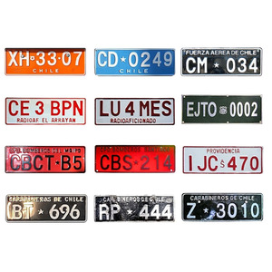 Placa de Matrícula Personalizada de Sublimación Directa de Fábrica, Placa de Matrícula con Número de Chile - Product Image 2