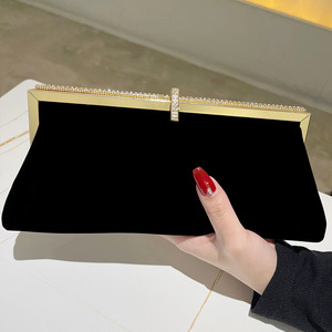 Bolso de Mano Retro Negro para Mujer, con Pedrería Brillante, Bolsos de Noche, Bolso de Mano Tipo Clutch para Mujer - Product Image 5