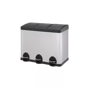 Thép không gỉ 2 và <span class=keywords><strong>3</strong></span> ngăn phân loại thùng rác có thể công suất lớn tái chế <span class=keywords><strong>bin</strong></span> cho trong nhà chân đạp mở chất thải <span class=keywords><strong>bin</strong></span> - Product Image 2