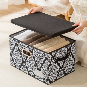 Boîte de <span class=keywords><strong>rangement</strong></span> en Cube pliable en tissu avec porte-étiquette bacs de <span class=keywords><strong>rangement</strong></span> en feutre pour placard <span class=keywords><strong>Kallax</strong></span> Shees vêtements jouets Cube de pépinière - Product Image 2