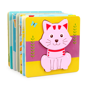 Rompecabezas <span class=keywords><strong>de</strong></span> Madera 3D <span class=keywords><strong>de</strong></span> <span class=keywords><strong>Animales</strong></span> <span class=keywords><strong>de</strong></span> Dibujos Animados Montessori al por Mayor para Niños <span class=keywords><strong>de</strong></span> 2 a 13 Años, Menos <span class=keywords><strong>de</strong></span> 50 Piezas, Juguete Educativo - Product Image 1
