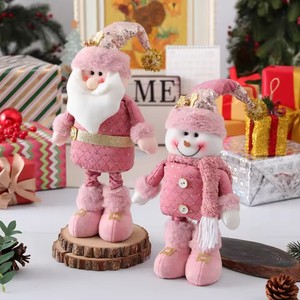 Nuevo producto navideño transfronterizo, patas largas telescópicas rosas, tema navideño, muñeco de nieve, muñeco de alce, juguete, decoración de ventana - Product Image 5