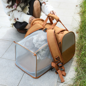 YBtoopet Yue Bai Tu <strong>Cat</strong> Outdoor Zipper Bag Expandable Breathable Portable Large-Capacity Pet <strong>Backpack</strong> for <strong>Cats</strong> &amp; Dogs Wholesale - Product Image 4