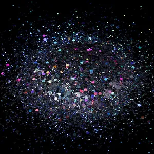 50g de paillettes hexagonales holographiques, flocons de résine époxy, paillettes laser brillantes pour remplissages de résine époxy DIY, nail art - Product Image 4