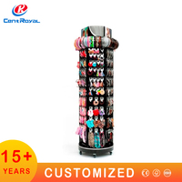 Centroyal Porte-perruques et extensions capillaires en métal rotatif, support suspendu mobile avec crochets sur pied, taille/couleur personnalisable
