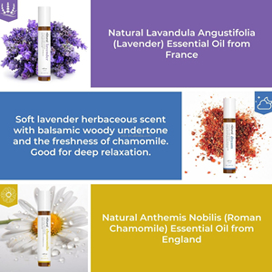 Huiles essentielles de lavande et de camomille naturelles à appliquer en roll-on pour un sommeil profond, des rêves et une relaxation apaisante, aromathérapie, huiles anti-stress - Product Image 2