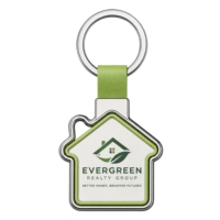 Vente en gros directe usine – Porte-clés vierge en métal personnalisé, gravure laser, mini-porte-clés en forme de maison avec logo d'entreprise