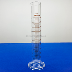 Personnalisé 100ml 500ml 1000ml Cylindres volumétriques de laboratoire en borosilicate rond gradué Cylindre doseur en verre borosilicaté - Product Image 3