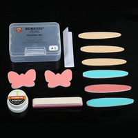Kit professionnel de décoration d'ongles pour bébés, vernis solide en plastique et outils de polissage en laine, boîte de manucure et pédicure