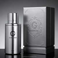 Flacon de parfum de luxe avec vaporisateur 100 ml, flacon en verre argenté et boîte disponibles, échantillons gratuits disponibles