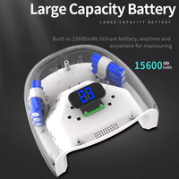 WELLSTRY – Séchoir à ongles LED portable à piles avec logo personnalisé, capteur automatique, lampes UV à double lumière, garantie 12 mois